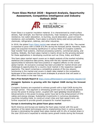 Global Foam Glass Market - Segment Analysis & Opportunity Assessment