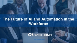The Future of AI and Automation in the Workforce