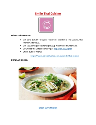 15% Off - Smile Thai Cuisine, West Melbourne