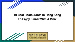 10 Best Restaurants In Hong Kong To Enjoy Dinner With A View