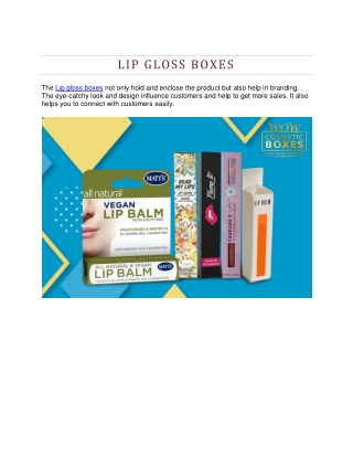 Custom Lip Gloss Boxes