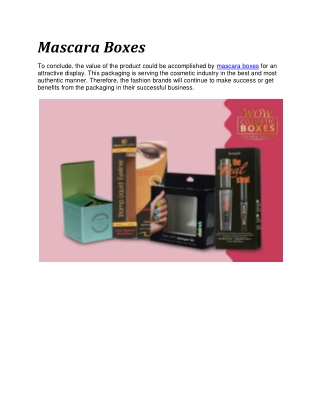 Mascara Boxes