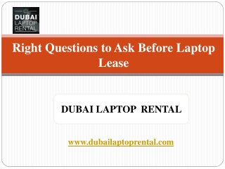 Right Questions to Ask Before Laptop Lease