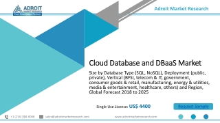Cloud Database and DBaaS Market: 2020 Global Trend and 2025 Forecast Research Report