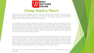 Cheap Replica Watch