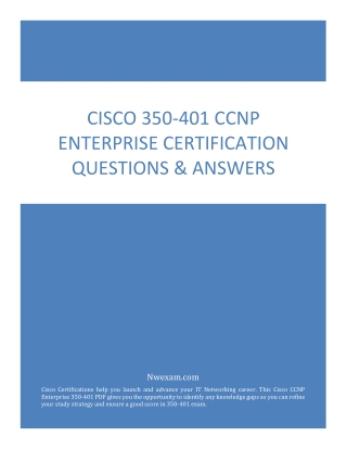 Cisco 350-401 CCNP Enterprise Certification Questions & Answers