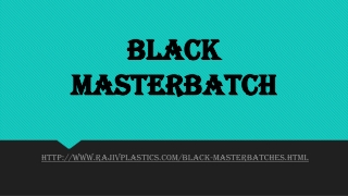 Black Masterbatch