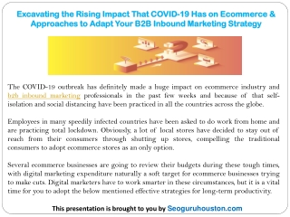 Excavating the Rising Impact That COVID-19 Has on Ecommerce & Approaches to Adapt Your B2B Inbound Marketing Strategy