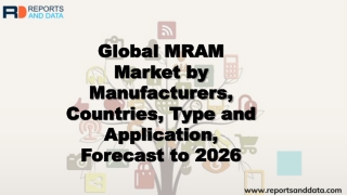 MRAM Market Analysis, Top Players, Regions,  Segments and Forecasts to 2026