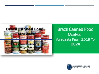 Brazil Canned Food Market Research Report- Forecasts From 2019 To 2024