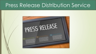 Affordable Press Release Distribution Service