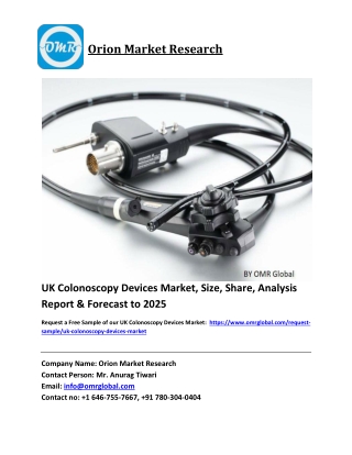 UK Colonoscopy Devices Market Growth, Size, Share, Industry Report and Forecast 2019-2025