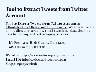 Tool to Extract Tweets from Twitter Account