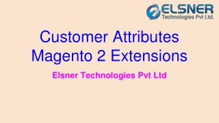 Customer Attributes Magento 2 Extensions-Elsner