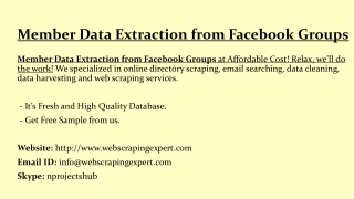 Member Data Extraction from Facebook Groups