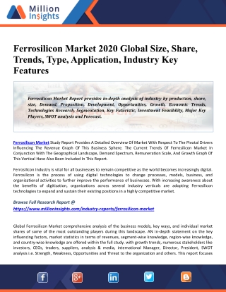 Ferrosilicon Market - Growth, Trends, And Forecast (2020 - 2025)