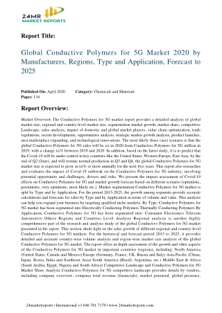 Conductive Polymers for 5G Market 2020