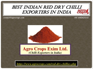 Best Indian Red Dry Chilli Exporters In India