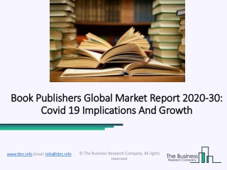 Book Publishers Market Analysis Share, Growth, Demand To 2020