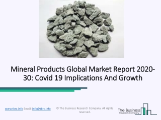 Mineral Products Market – Detailed Analysis Of Current Industry Growth 2020