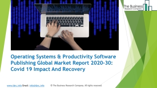 (2020-2023) Operating Systems and Productivity Software Publishing Market Size, Share, Growth And Trends