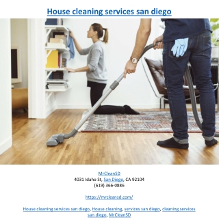 House cleaning services san diego