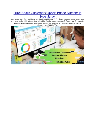 QuickBooks Customer Support Phone Number In New Jersy