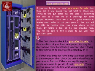 Gun safes for sale