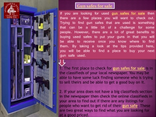Gun safes for sale