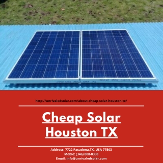 Cheap Solar Houston TX | Residential Solar Supplier Deer park TX