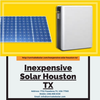 Inexpensive Solar Houston TX | Solar Panel Supplier Houston TX