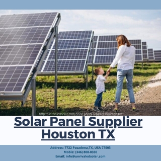 Solar Panel Supplier Houston TX | Cheap Solar Houston TX