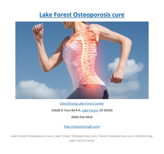 Lake Forest Osteoporosis cure