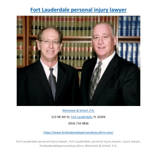Fort Lauderdale personal injury lawyer