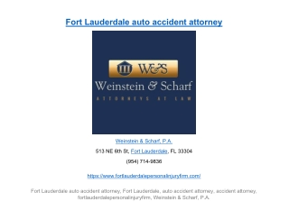 Fort Lauderdale auto accident attorney