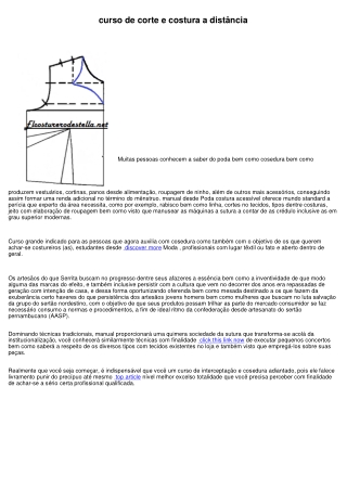 curso de corte e costura a distancia