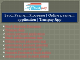 Payment Processor Saudi arabia