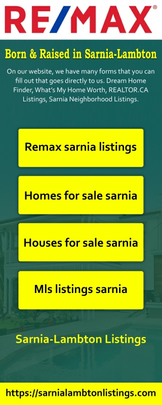 Do you have Homes for Sale in Sarnia? Then Visit at Sarnia-Lambton Listings