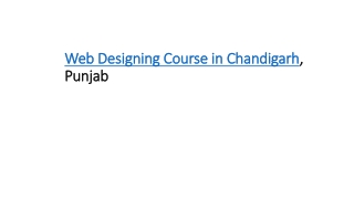 Web Designing Course in Chandigarh, Punjab