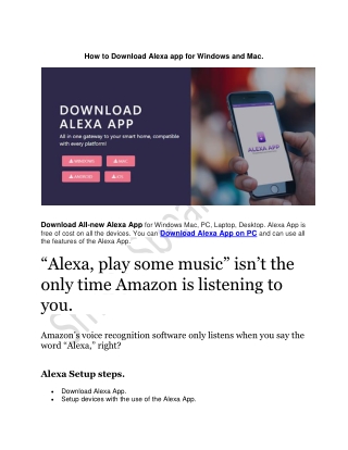 How to Download Alexa app for Windows and Mac.