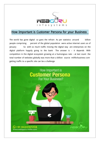 How Important is Customer Persona for your Business?