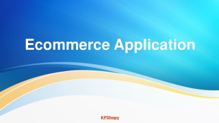 Ecommerce Application
