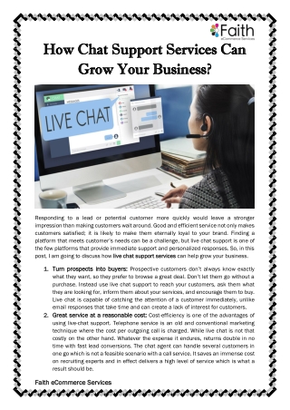 How Chat Support Services Can Grow Your Business?