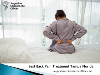 Best Back Pain Treatment Tampa Florida