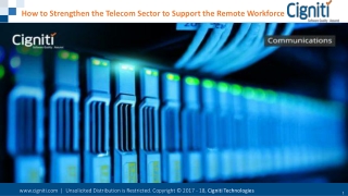 How to strengthen the telecom sector to support the remote workforce