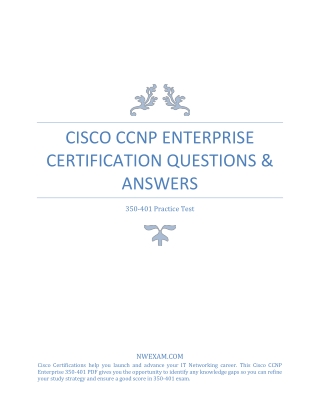 Cisco CCNP Enterprise 350-40 Certification Questions & Answers