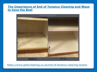 The Importance of End of Tenancy Cleaning