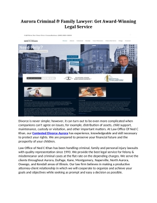 Aurora Criminal Defense Attorney