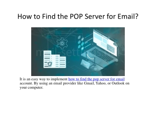 How to Find the POP Server for Email Account?