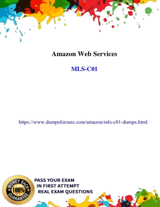 2020 Amazon MLS-C01 dumps -MLS-C01 PDF Dumps - DumpsforSure